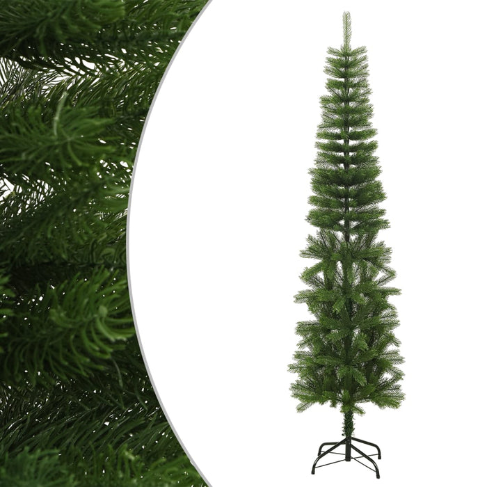 Albero di Natale Artificiale Sottile con Base in PE