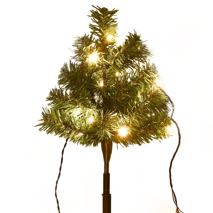 Sentiero Alberi di Natale 6 pz con LED 45 cm PVC