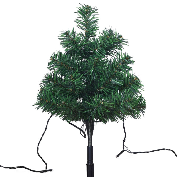 Sentiero Alberi di Natale 6 pz con LED 45 cm PVC