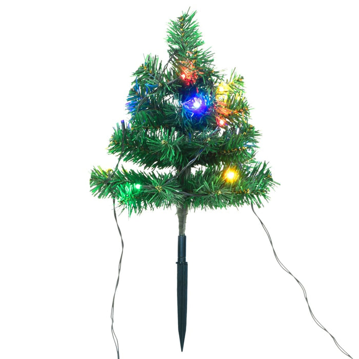 Sentiero Alberi di Natale 6 pz con LED 45 cm PVC