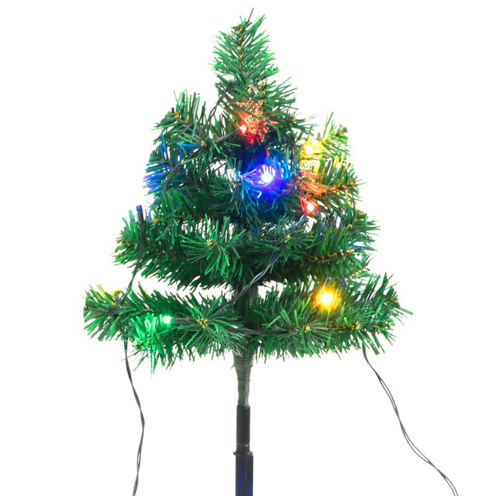 Sentiero Alberi di Natale 6 pz con LED 45 cm PVC