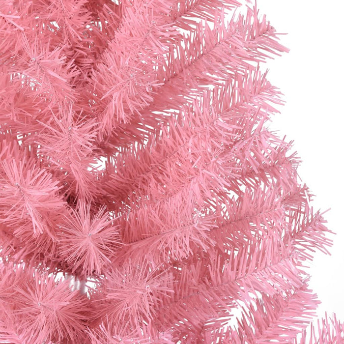 Albero di Natale Artificiale a Metà con Supporto in Varianti di Colore e Materiale