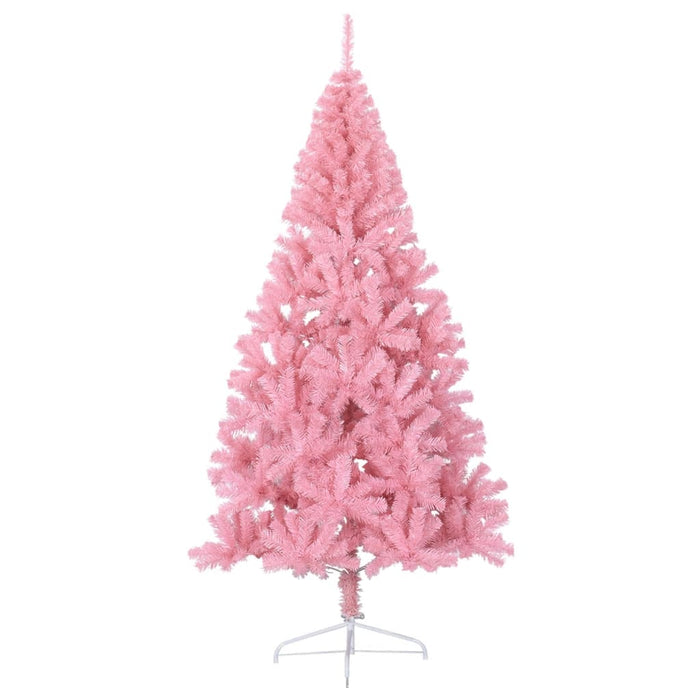 Albero di Natale Artificiale a Metà con Supporto in Varianti di Colore e Materiale