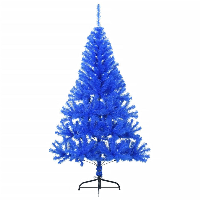 Albero di Natale Artificiale a Metà con Supporto in Varianti di Colore e Materiale