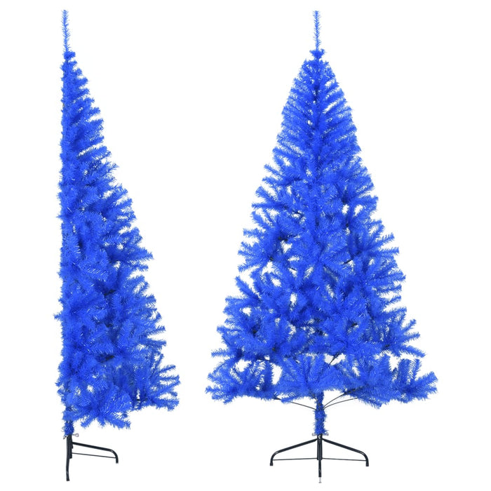 Albero di Natale Artificiale a Metà con Supporto in Varianti di Colore e Materiale