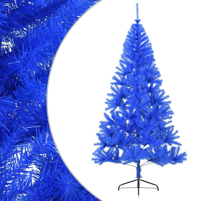 Albero di Natale Artificiale a Metà con Supporto in Varianti di Colore e Materiale