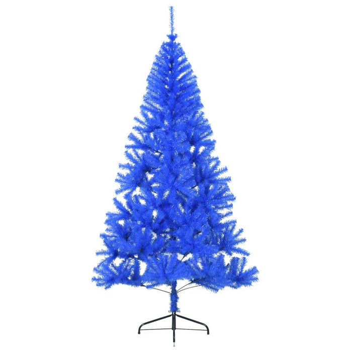 Albero di Natale Artificiale a Metà con Supporto in Varianti di Colore e Materiale