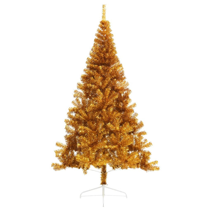 Albero di Natale Artificiale a Metà con Supporto in Varianti di Colore e Materiale