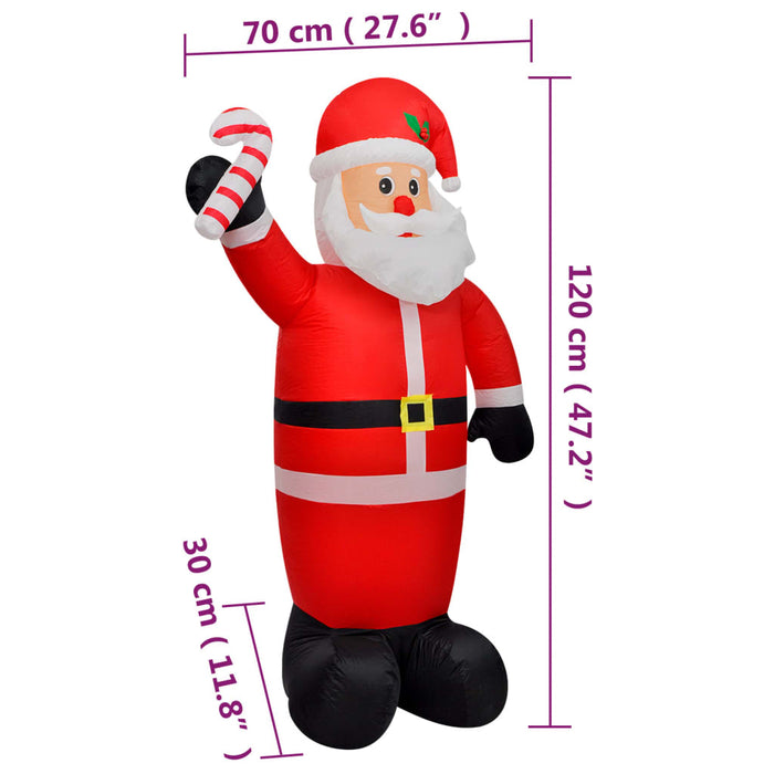 Babbo Natale Gonfiabile con LED per Decorazioni Natalizie