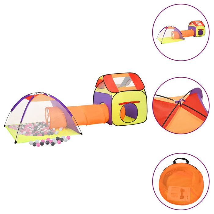 Tunnel e Tenda da Gioco per Bambini con 250 Palline Multicolore