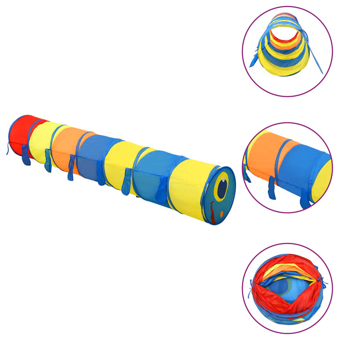 Tunnel Gioco Bambini con Palline Multicolore in Poliestere 245 cm