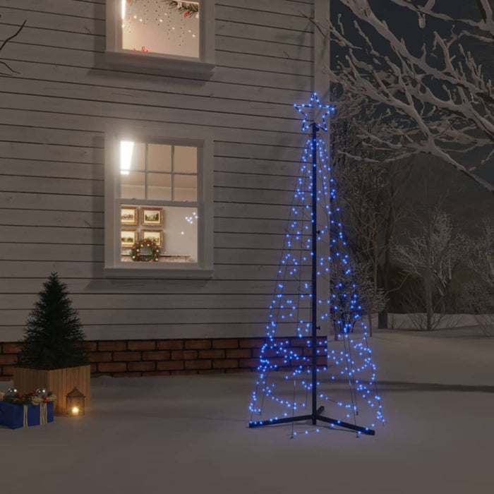 Albero di Natale a Cono Blu con LED