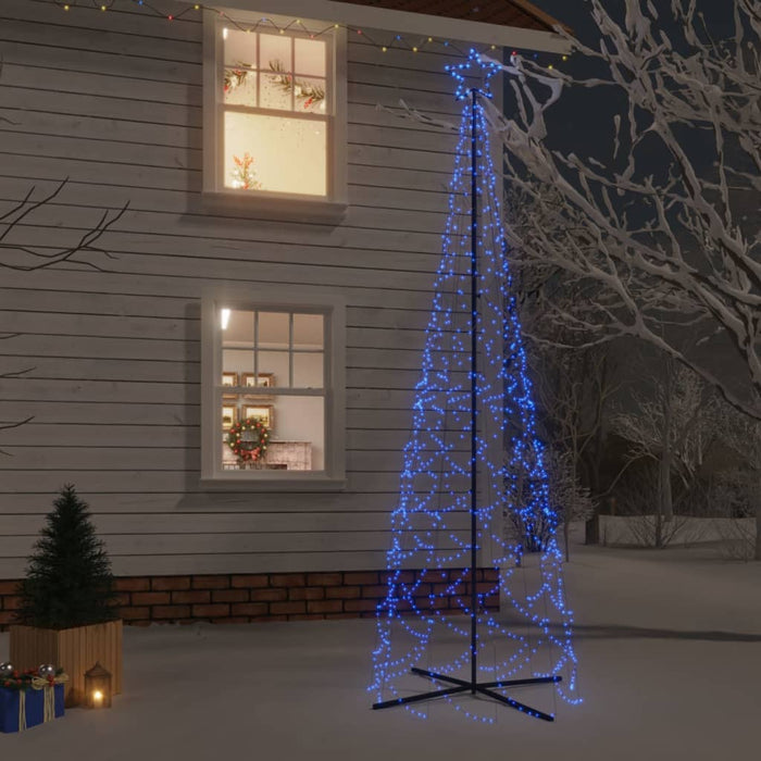 Albero di Natale a Cono Blu con LED