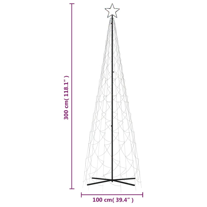 Albero di Natale a Cono Colorato con LED