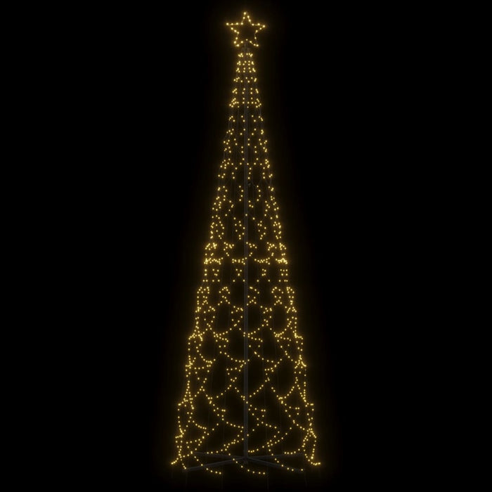 Albero di Natale a Cono con LED Bianco Caldo e Freddo