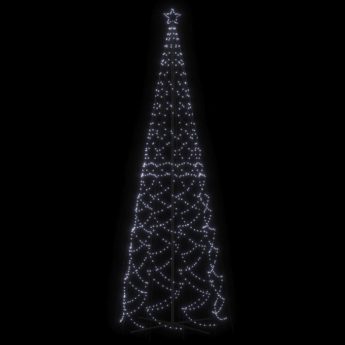 Albero di Natale a Cono con LED Bianco Caldo e Freddo