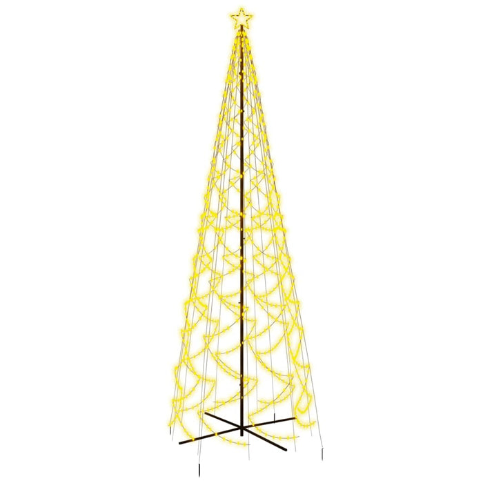 Albero di Natale a Cono con LED Bianco Caldo e Freddo