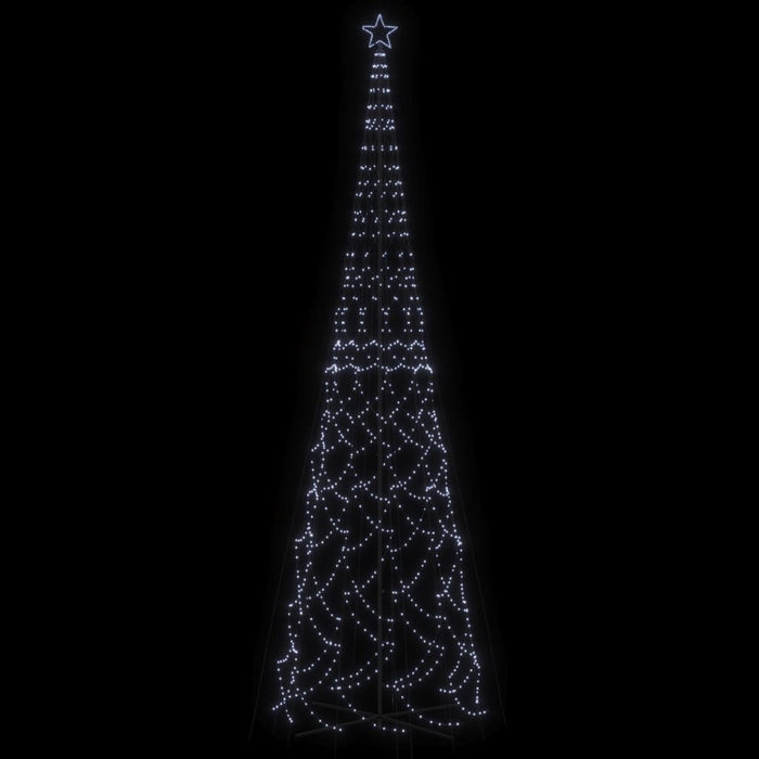 Albero di Natale a Cono con LED Bianco Caldo e Freddo