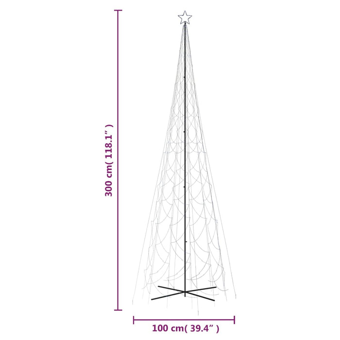 Albero di Natale a Cono Blu con LED