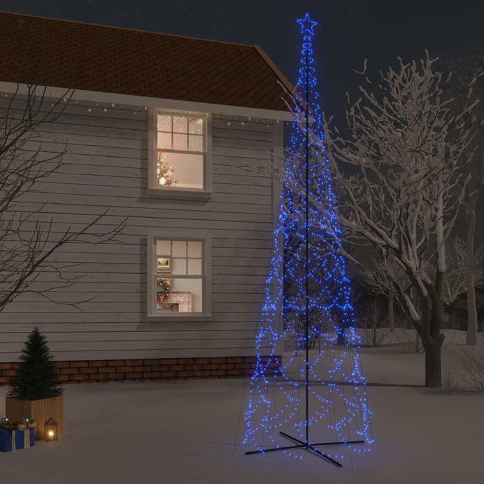 Albero di Natale a Cono Blu con LED