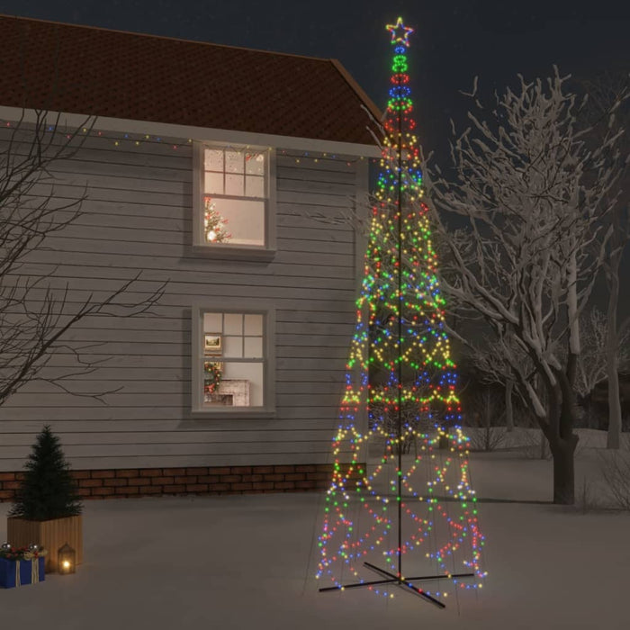 Albero di Natale a Cono Colorato con LED