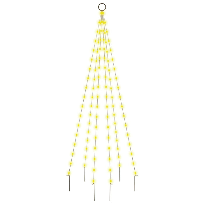 Albero di Natale Pennone con LED di diverse intensità e altezze