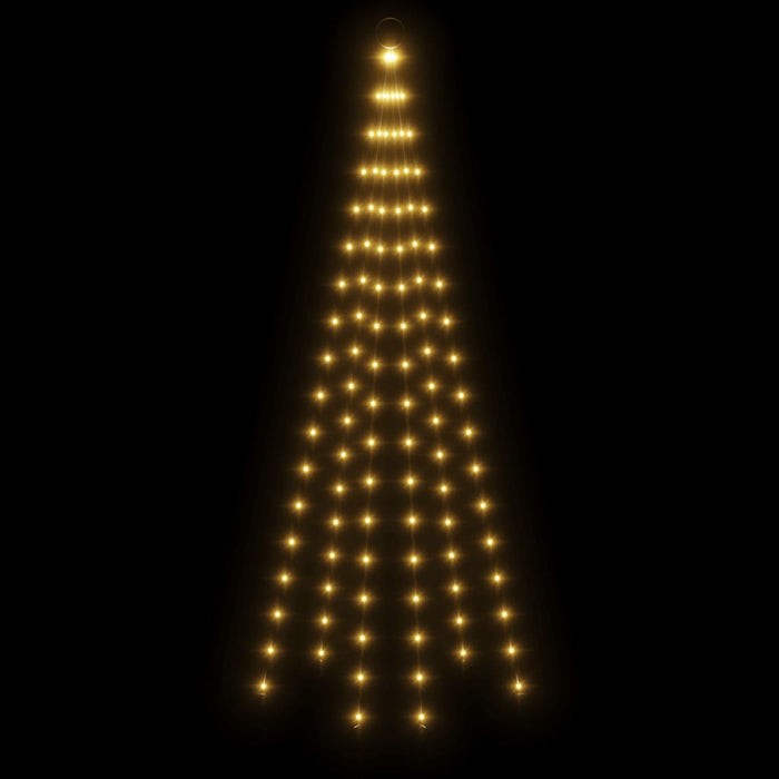 Albero di Natale Pennone con LED di diverse intensità e altezze