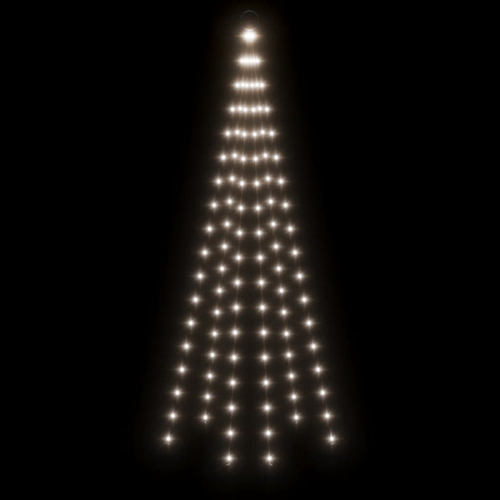 Albero di Natale Pennone con LED di diverse intensità e altezze