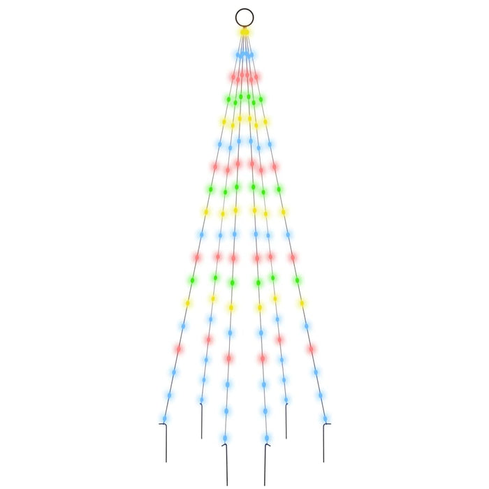 Albero di Natale Pennone con LED di diverse intensità e altezze