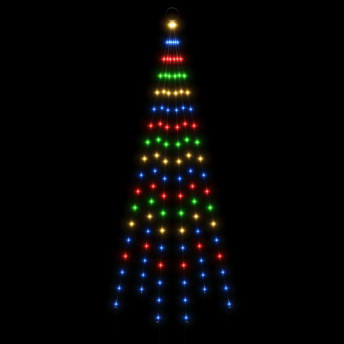 Albero di Natale Pennone con LED di diverse intensità e altezze