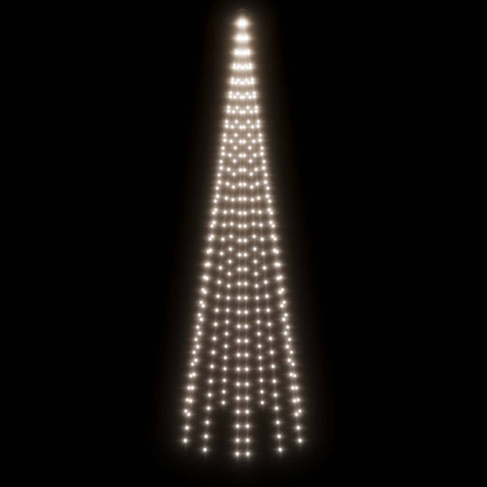 Albero di Natale Pennone con LED di diverse intensità e altezze