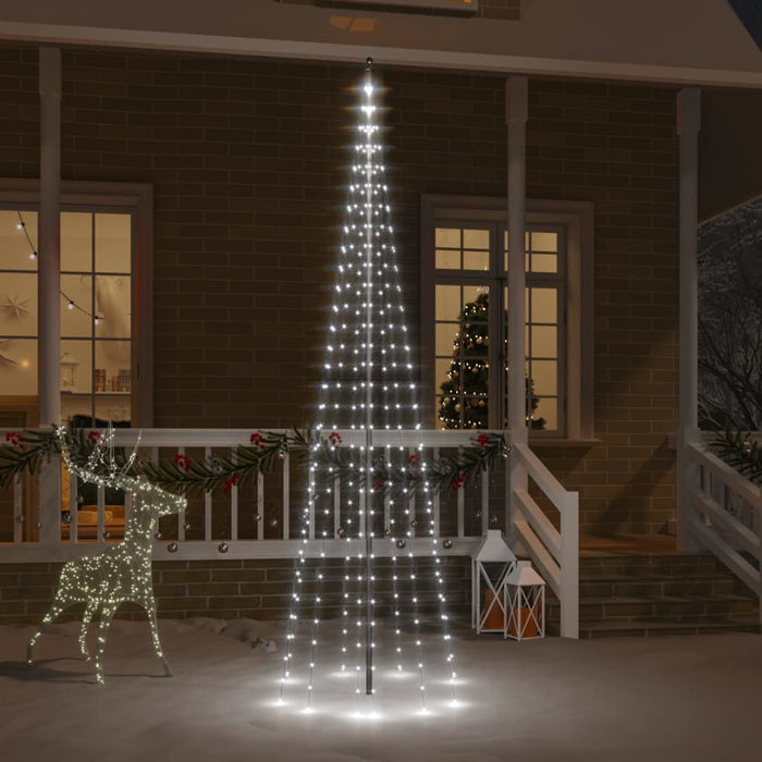 Albero di Natale Pennone con LED di diverse intensità e altezze