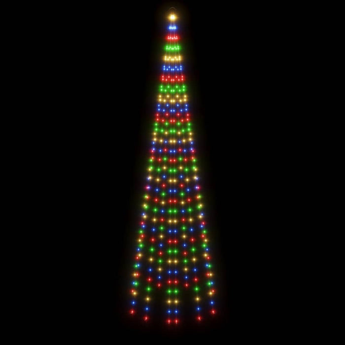 Albero di Natale Pennone con LED di diverse intensità e altezze