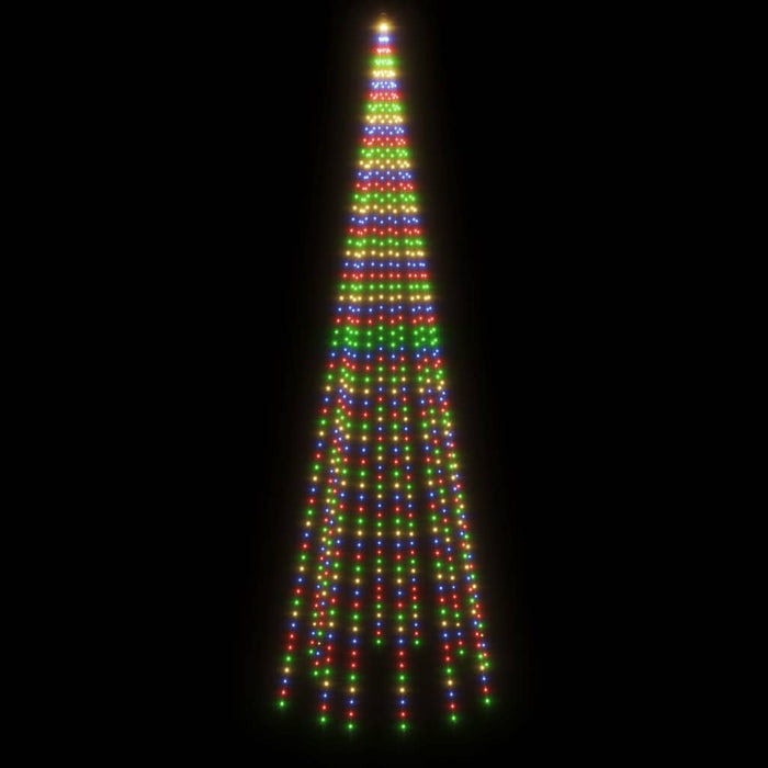 Albero di Natale Pennone con LED di diverse intensità e altezze