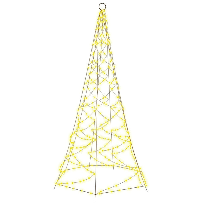 Albero di Natale Pennone con LED di diverse intensità e altezze