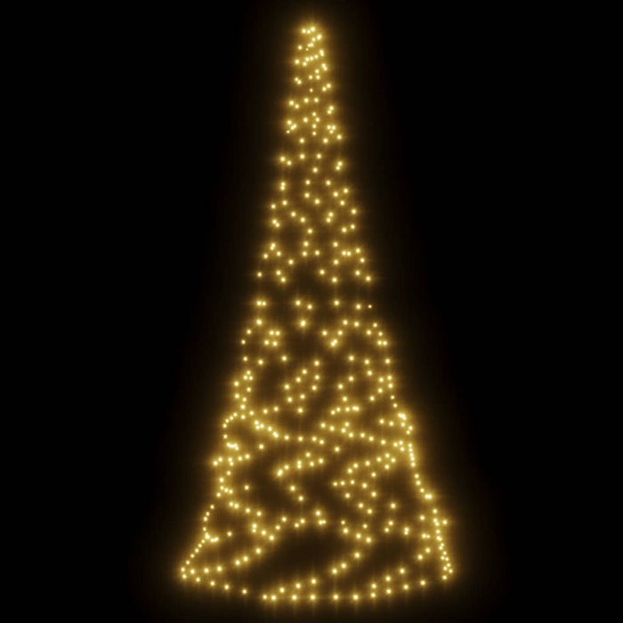 Albero di Natale Pennone con LED di diverse intensità e altezze