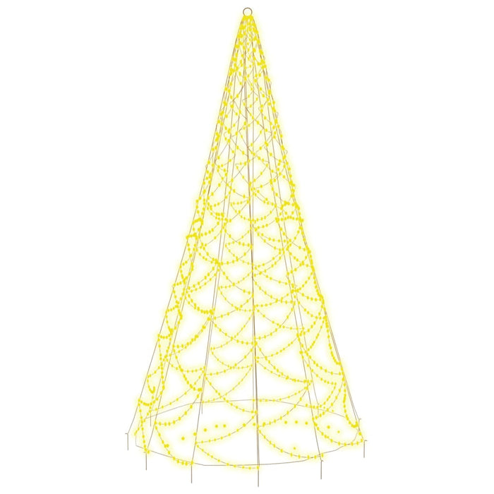 Albero di Natale Pennone con LED di diverse intensità e altezze