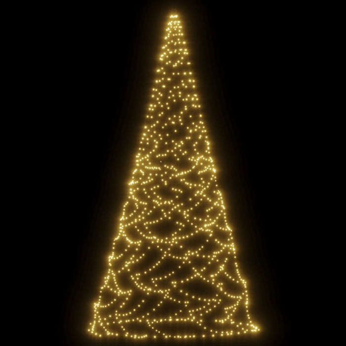 Albero di Natale Pennone con LED di diverse intensità e altezze