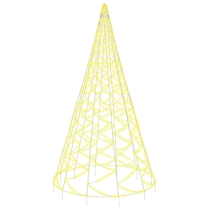 Albero di Natale Pennone con LED di diverse intensità e altezze