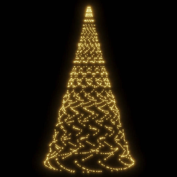 Albero di Natale Pennone con LED di diverse intensità e altezze