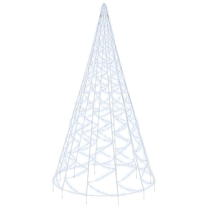 Albero di Natale Pennone con LED di diverse intensità e altezze