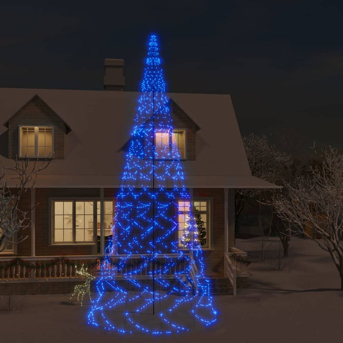 Albero di Natale Pennone con LED di diverse intensità e altezze