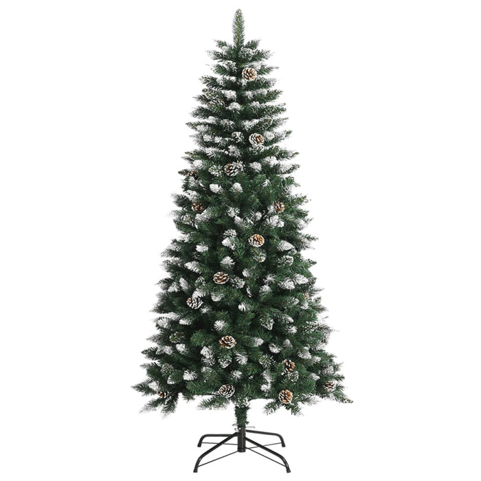 Albero di Natale Artificiale con Base Verde in PVC