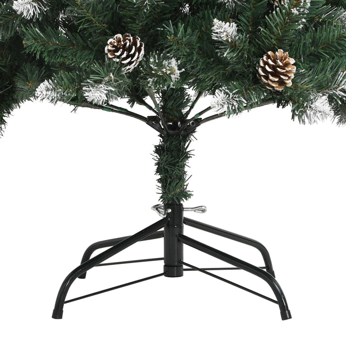 Albero di Natale Artificiale con Base Verde in PVC