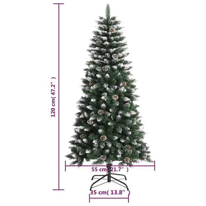 Albero di Natale Artificiale con Base Verde in PVC