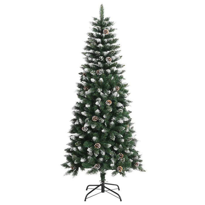 Albero di Natale Artificiale con Base Verde in PVC