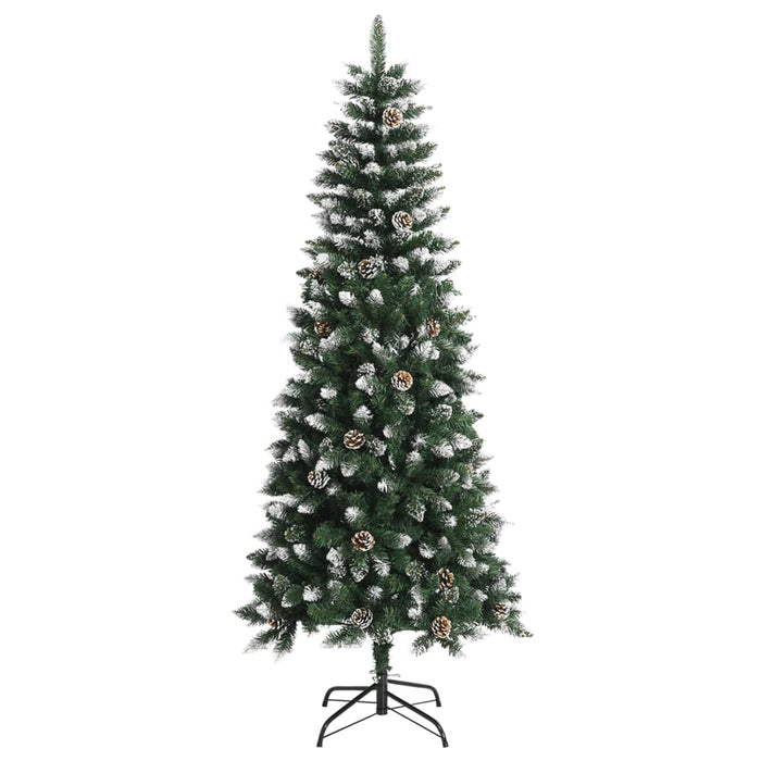 Albero di Natale Artificiale con Base Verde in PVC