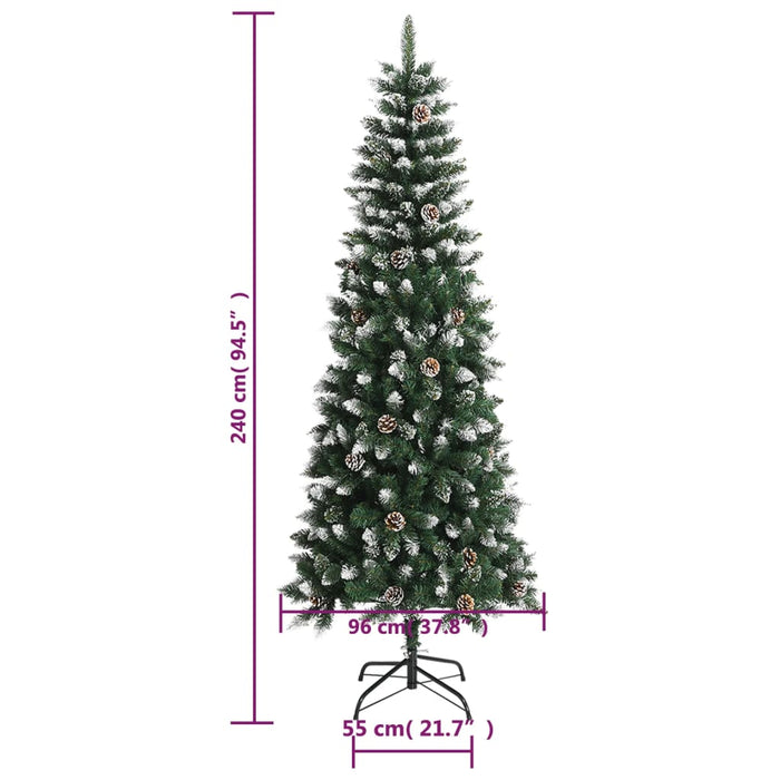 Albero di Natale Artificiale con Base Verde in PVC