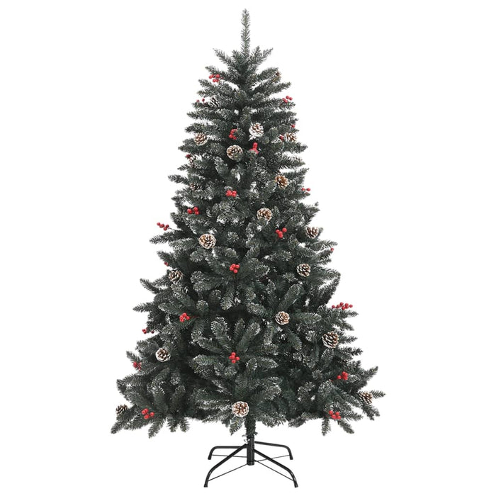 Albero di Natale Artificiale con Base Verde in PVC