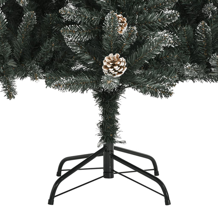 Albero di Natale Artificiale con Base Verde in PVC